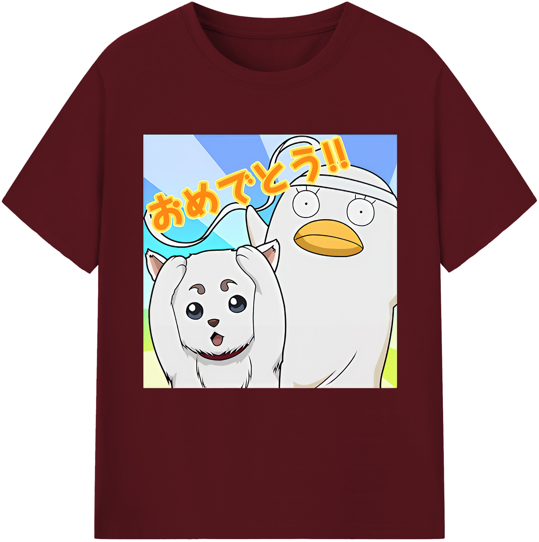 （画像用） ぎんたま 坂田銀時（さかたぎんとき） 神楽 志村新八（しむら しんぱち） GINTAMA Sakata Gintoki Kagura Shimura Shinpachi 綿100％半袖Tシャツ（フロントプリント）